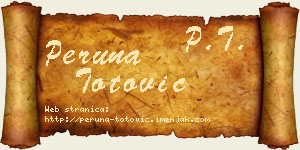 Peruna Totović vizit kartica